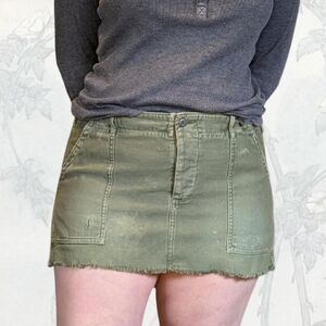 American Eagle Outfitters Olive Green Mini Skirt